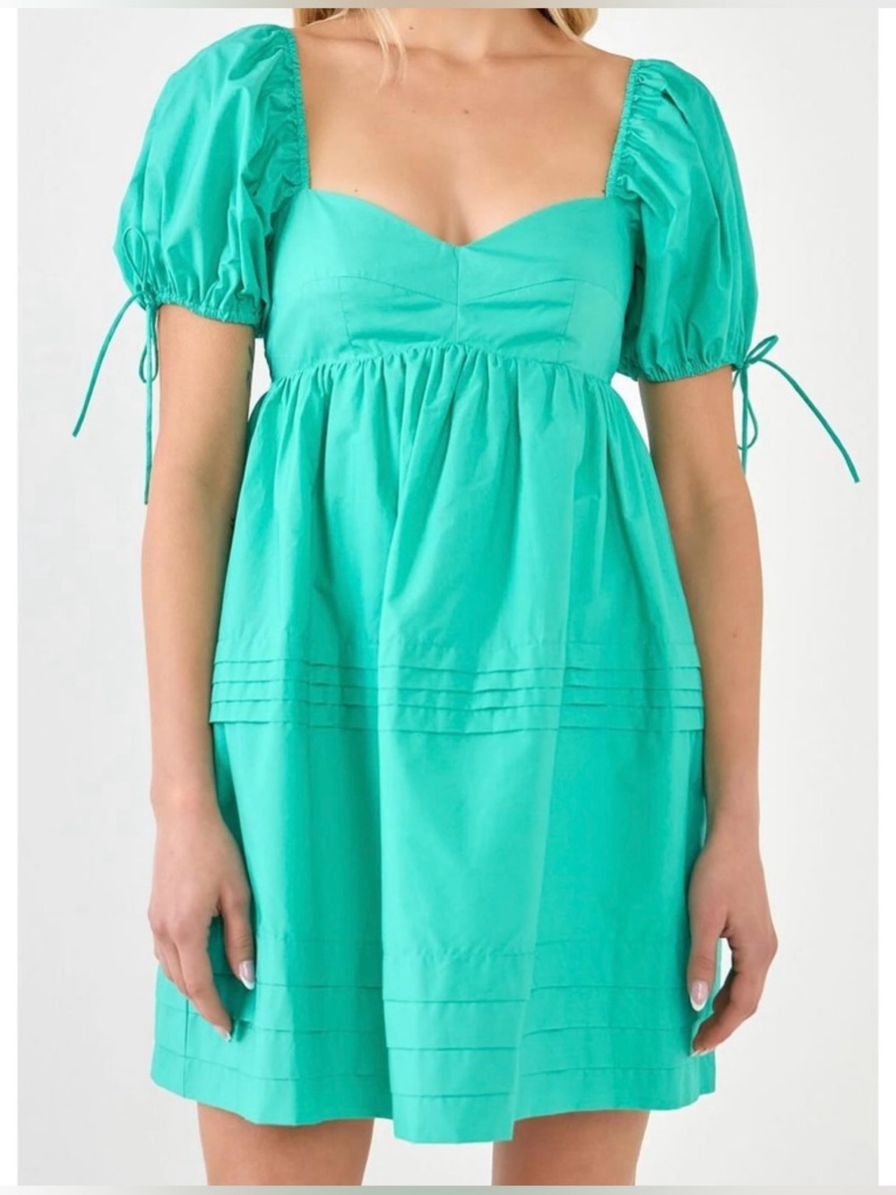English Factory Large Puff-Sleeve Mini Dress